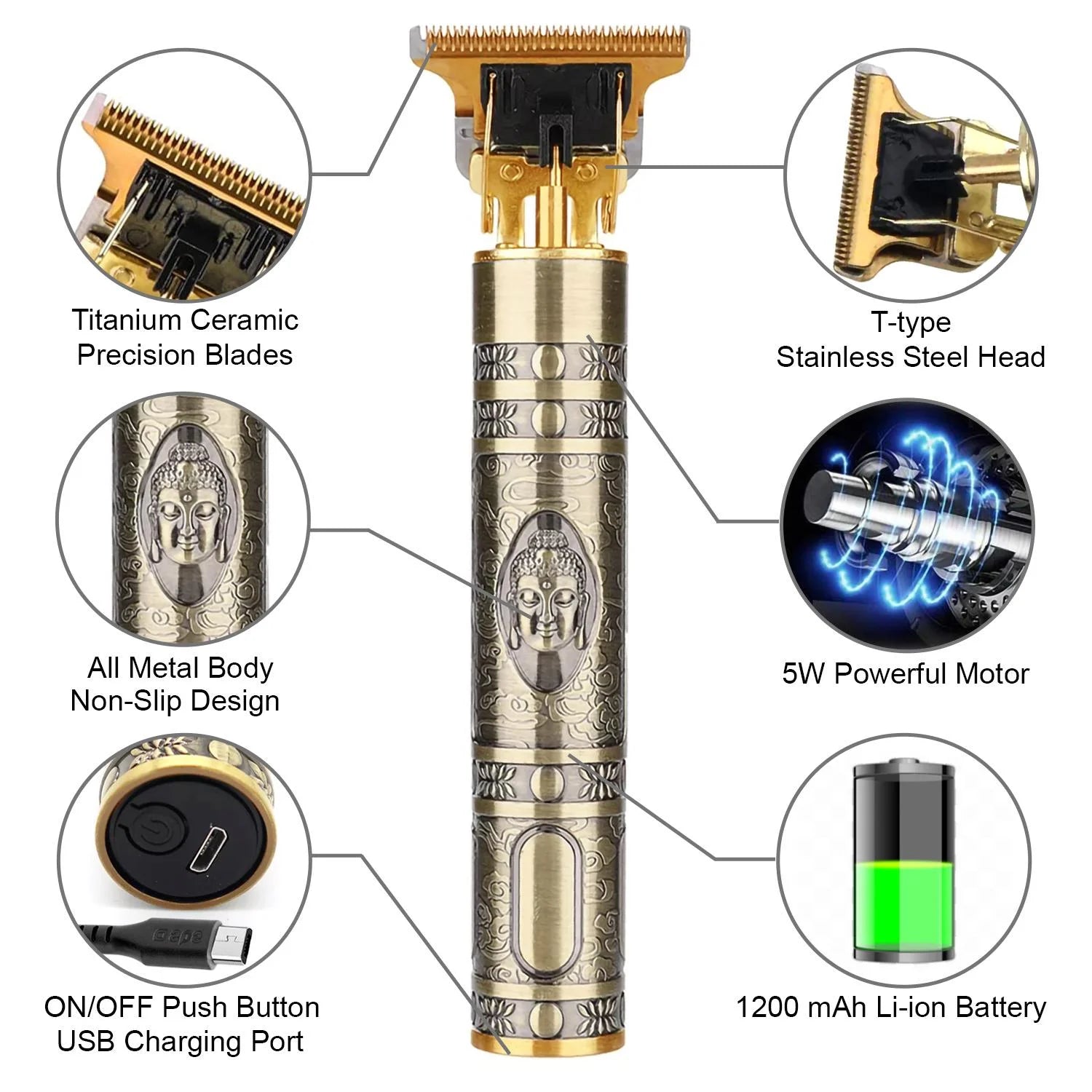 T9 Rechargeable Hair Trimmer & Shaver Machine
