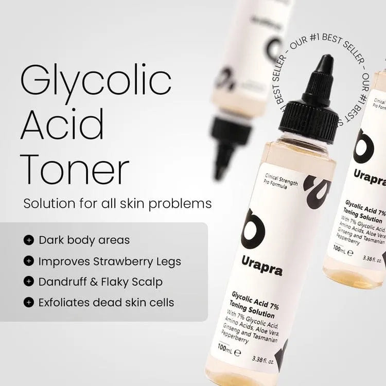 Urapra Glycolic Acid Toner for Smooth & Clear Skin