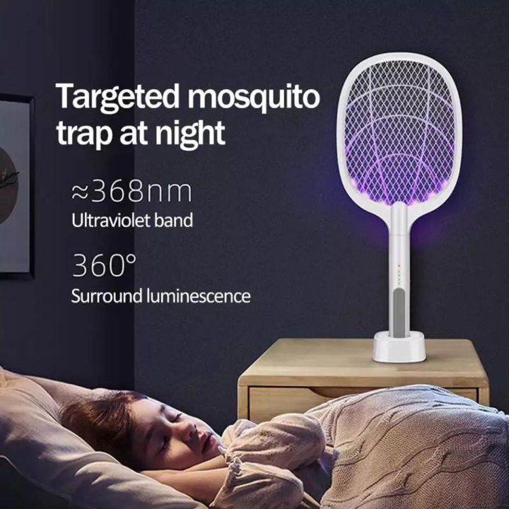 Electric Mosquito Killer Racket Lamp – UV Light USB Zapper