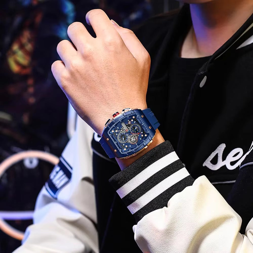 CURREN Men’s Rectangle Watch