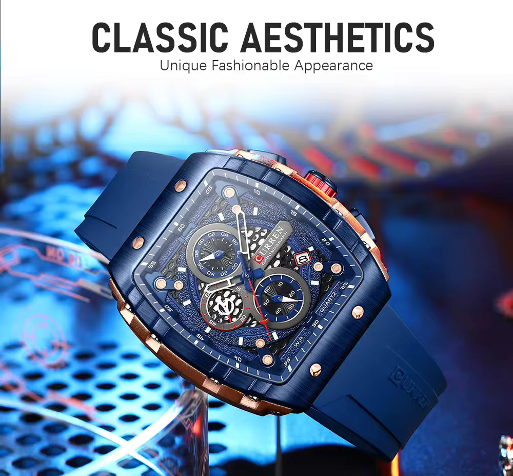 CURREN Men’s Rectangle Watch