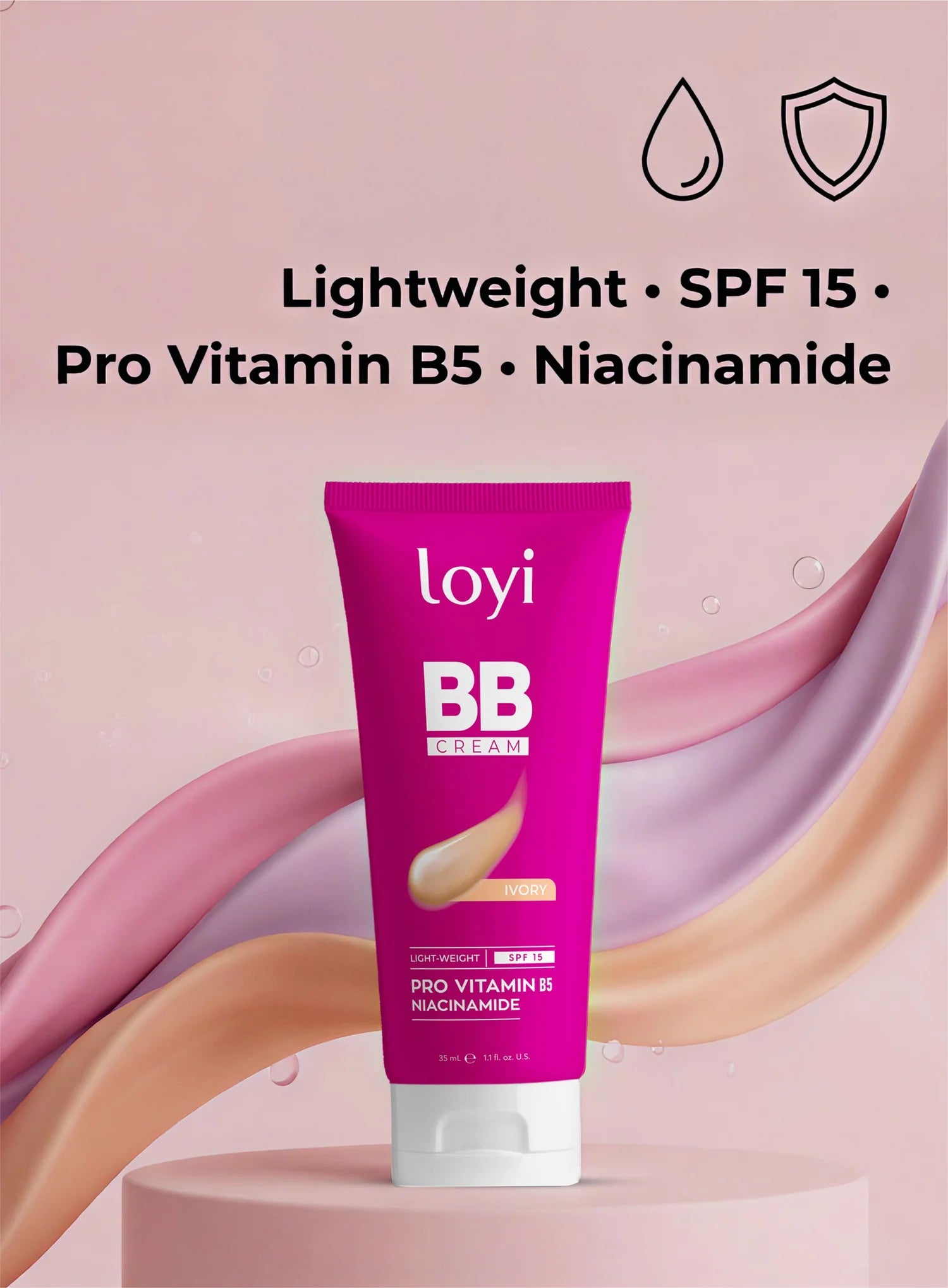 Loyi BB Cream SPF 15 – Niacinamide Brightening & Skin Tone Evening – 35ml