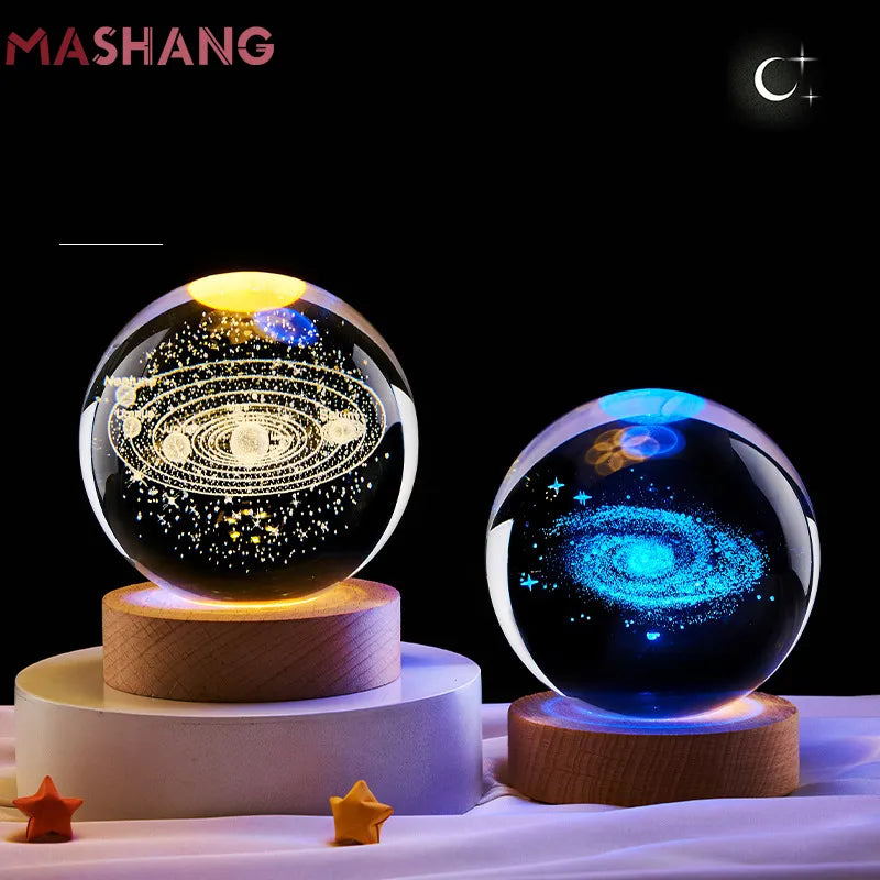 3D Moon Lamp Crystal Ball Night Light
