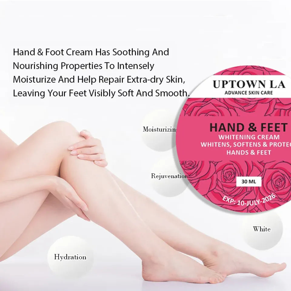 Uptown LA Hand & Feet Whitening Cream – 30ml