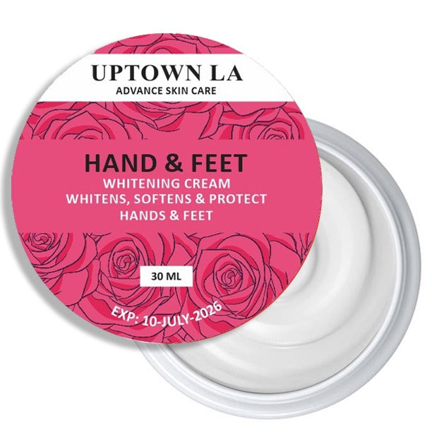 Uptown LA Hand & Feet Whitening Cream – 30ml