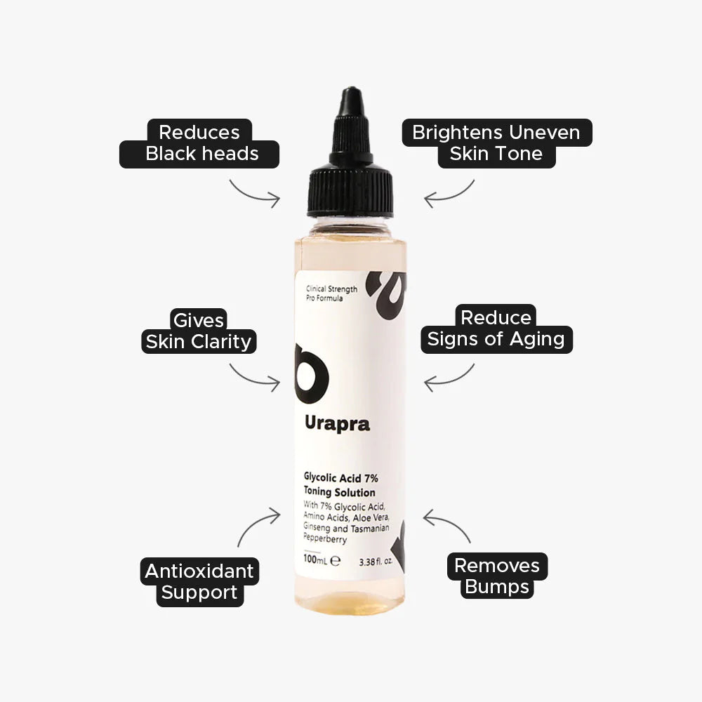 Urapra Glycolic Acid Toner for Smooth & Clear Skin
